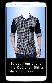Men Check Shirt Photo Suit - Man Casual Shirt screenshot 2
