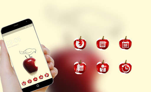 Theme for galaxy j2 ace with red apple screensaver screenshot 4
