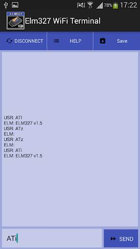 Elm327 WiFi Terminal OBD screenshot 1