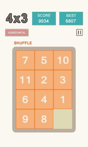 4x3 Sliding puzzle game screenshot 2
