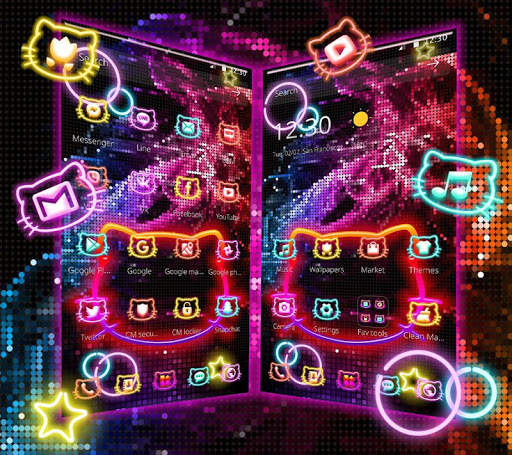 Kitty Cool Neon Theme screenshot 4