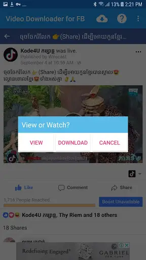 Download Video for Facebook screenshot 3