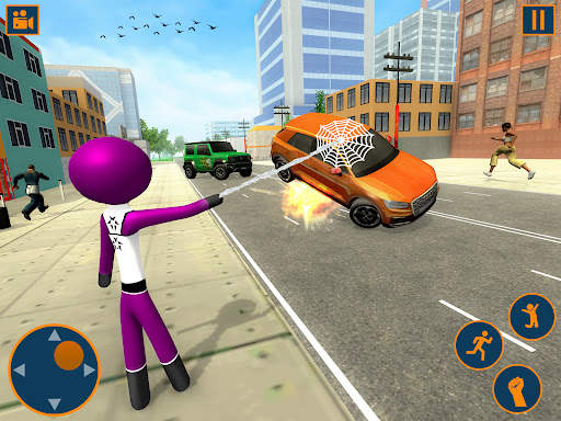 Flying Spider Stickman Hero 3D screenshot 5