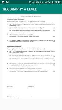 A-level Geography Pastpapers Answers скриншот 6