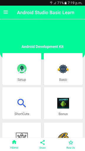 Learn Android With Source Code & Quiz App screenshot 1
