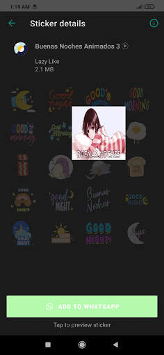 Stickers de Buenas Noches Animados para WhatsApp screenshot 3