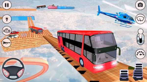 Impossible Bus Driving Sky Tracks - Bus  Games screenshot 2