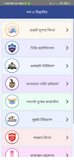 আইপিএল ২০২৩ সময়সূচী ও দল скриншот 3