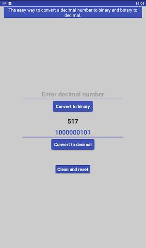 Decimal And Binary Converter 3 تصوير الشاشة