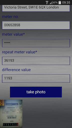 قارئ عدادات الكهرباء 4 تصوير الشاشة
