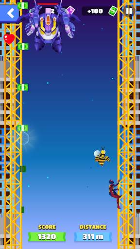 Superhero Jump: Fly Sky Run скриншот 7