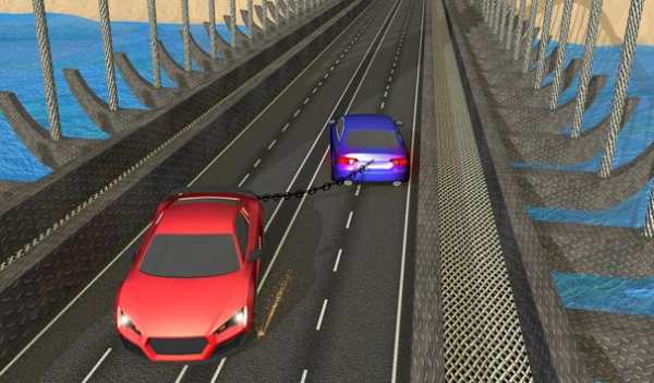 Impossible  Chained Cars Racing Challenge screenshot 3