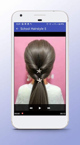 School Hairstyle - Video Step By Step Offline screenshot 5