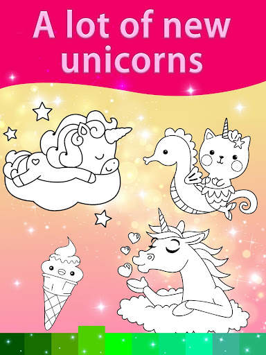 Unicorn Coloring Pages with An screenshot 4