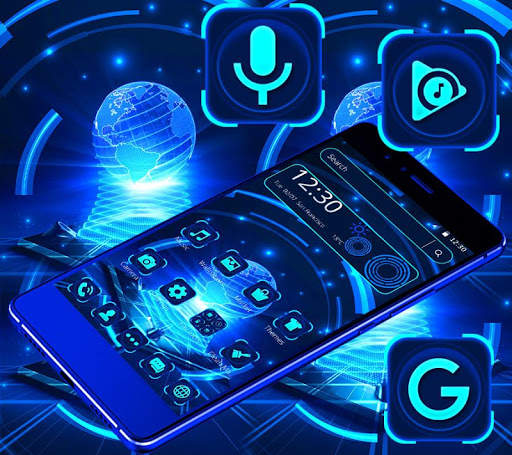 Blue Tech Light Theme screenshot 2