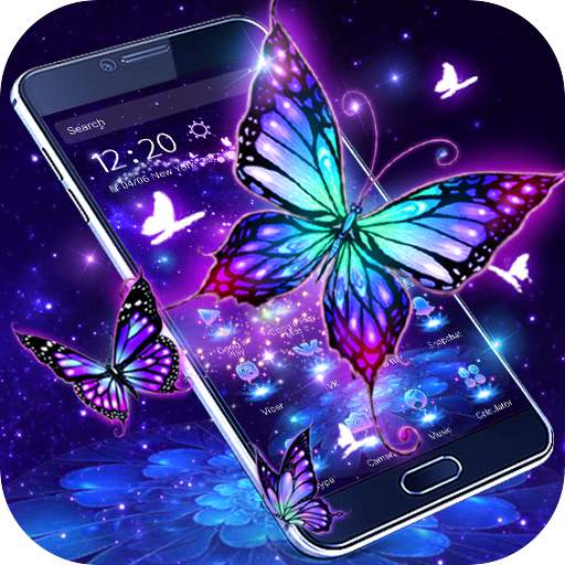 3D Purple Butterfly Theme 2.4.2