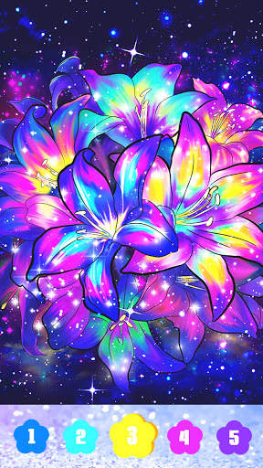 Flower coloring games-Color by number offline screenshot 3