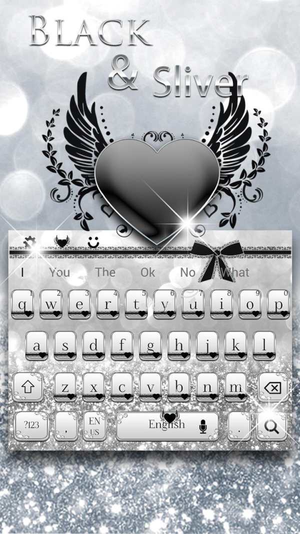 Black Silver Keyboard Theme screenshot 2