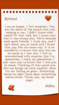 Romantic Love Letters 5 تصوير الشاشة