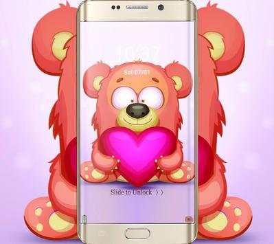 Pink cute bear theme screenshot 2