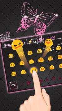Pink Black Butterfly Keyboard screenshot 2