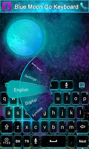 Bluemoon GO Keyboard Theme screenshot 2