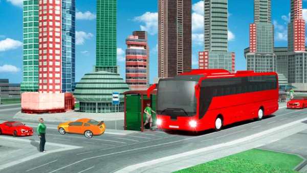 Urban City Bus Driver 3D Game 2 تصوير الشاشة