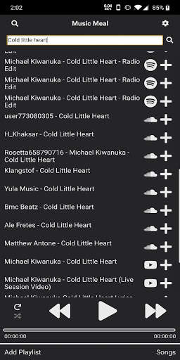 Music Meal: Background Player & Playlist Streamer screenshot 1