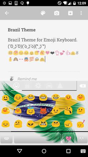 Brazil Emoji Keyboard Skin screenshot 2