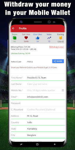 Possible11 Fantasy Sports screenshot 24