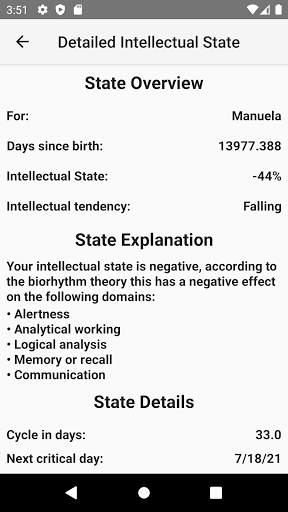 Biorhythm Calculator screenshot 6