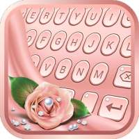 Rose Gold keyboard for phone 8 logo