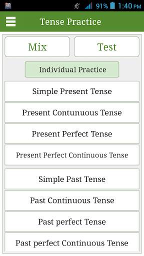 English Tenses Practice MCQ 1 تصوير الشاشة