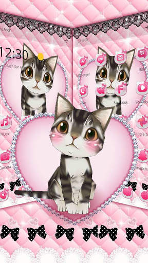 Cute kitty live wallpaper theme screenshot 2