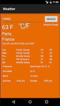 Weather screenshot 2