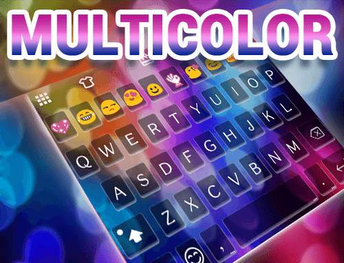 Multicolor Emoji Keyboard Skin скриншот 6