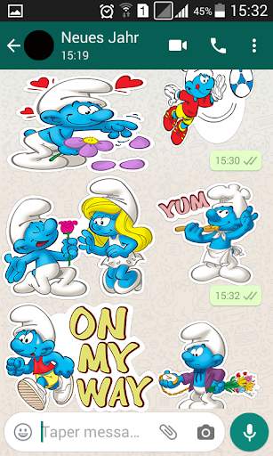 Smurfs Stickers For Whatsapp - WAStickerApps screenshot 3