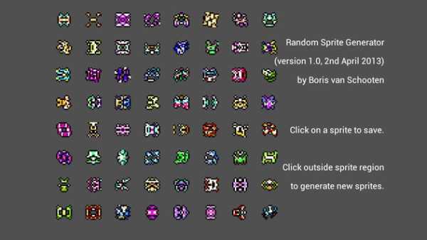 Random game sprite generator screenshot 1