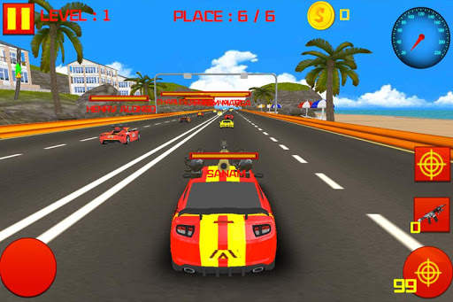 การแข่งขันรถเร็วสงคราม 3D screenshot 1
