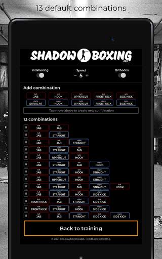 Shadowboxing.app Boxing workout combo generator screenshot 11