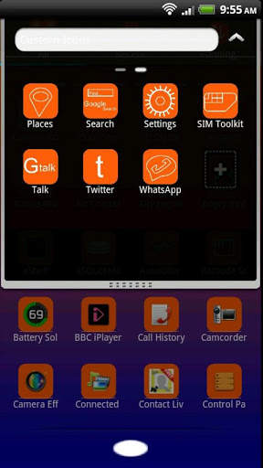 Blue & Orange Go Launcher EX screenshot 4