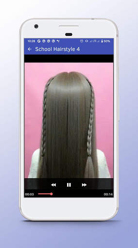School Hairstyle - Video Step By Step Offline screenshot 1