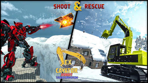 Sand Excavator Crane Transforming Robot Games screenshot 3
