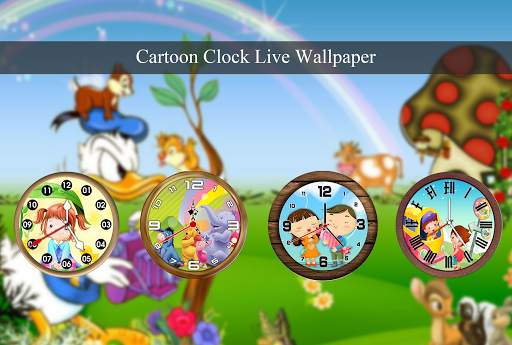 Cartoon Clock Live Wallpaper - Analog Clock screenshot 1