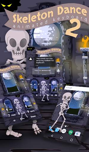 Skeleton Dance 2 Keyboard   Live Wallpaper screenshot 1
