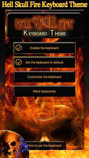 Hell Skull Fire Keyboard Theme screenshot 2