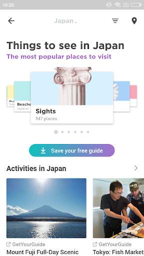 Japan Travel Guide in English with map screenshot 2