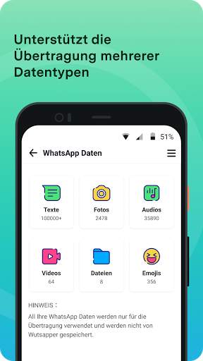 Wutsapper–WhatsApp Übertragen screenshot 4