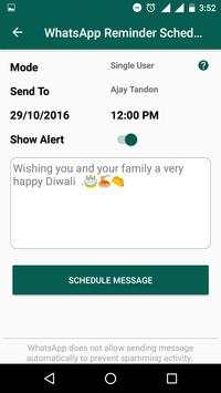 WhatsApp Reminder Scheduler screenshot 2