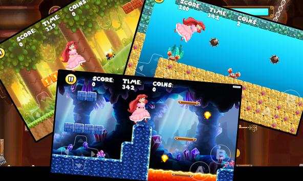 Adventures Ariel Princess 2 Run screenshot 1